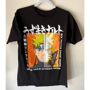 Naruto Mens Size M T-Shirt Anime Clothing Unisex Pre-Owned